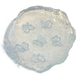 Лазурный Прозрачные стеклянные бусины, бабочка, лазурный, 11x15 мм