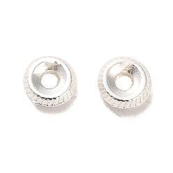 Silbern Silberfarbig Aluminium Zwischen perlen, langlebig überzogen, Untertassenperlen, Silbern Silberfarbig, 5x2 mm, Bohrung: 1.2 mm