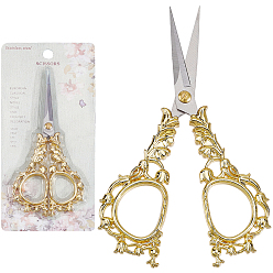 Золотой 1 ножницы из нержавеющей стали для ПК, швейные инструменты, золотые, золотые, 126x62.5x6 мм