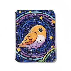 Птица Акриловые подвески, птица, 39.5x29x2~2.5 мм, отверстие : 2 мм