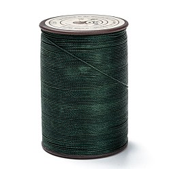 Темно-Зеленый Круглая вощеная нить из полиэстера, микро шнур макраме, витой шнур, для шитья кожи, темно-зеленый, 0.45 мм, около 174.97 ярдов (160 м) / рулон