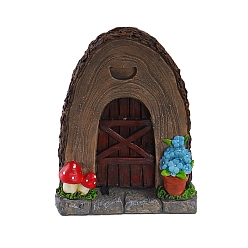 Дом Миниатюрные украшения из смолы, аксессуары для кукольного домика с микро-ландшафтом, притворяясь опорными украшениями, дом, 98x30x125 мм