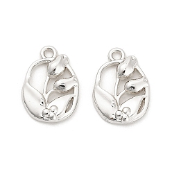 Платина Стойки подвески обшивки сплава, , платина, 19.5x13.5x3 мм, отверстие : 1.8 мм