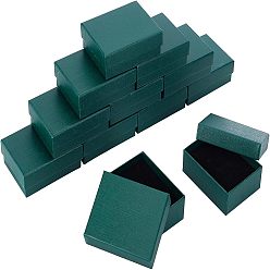 Темно-серый Картонная коробка, крышка с защелкой, с губчатым ковриком, коробка ювелирных изделий, прямоугольные, темно-серый, 9.1x7x3.2 см