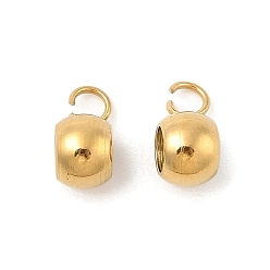 Настоящее золото 18K 304 дуги из нержавеющей стали, петля под залог, кольцо под залог бисер, ионное покрытие (ip), реальный 18 k позолоченный, 9.5x4.5x6 мм