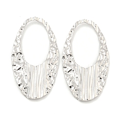 Нержавеющая Сталь Цвет Не тускнеющие 304 подвески из нержавеющей стали, , овальный шарм, цвет нержавеющей стали, 40x21x2 мм, отверстие : 23x13 мм