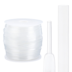 Clear 1 Roll PE Heat Shrink Tubing, Insulation Non-Slip Waterproof Sleeve, with 1Pc Plastic Spools, Clear, 17.5x0.6mm