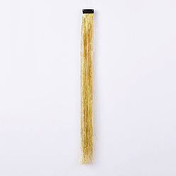 Gold Mode Damen Haarklammern, mit Pet & Braid Nylon Metallic Cord Haar Perücken, Gold, 500x35 mm