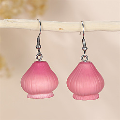 Onion Милые серьги-подвески в виде овощей, украшения из пластика/акрила в форме продуктов питания для женщин, платина, лук, 40x20 мм