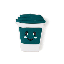 Темно-Зеленый Пищевые экологически чистые силиконовые фокусные шарики, чашка с улыбающимся лицом, темно-зеленый, 31x25x9 мм