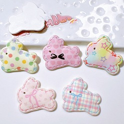 Кролик Кабошоны из смолы, разноцветные, кролик, 32x36x4.5 мм