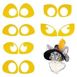 Золотистый 6 стили 6 пара акриловых поделок для глаз, принадлежности для изготовления кукол, золотые, 10.2x16.9x0.3 см, 1 пара / стиль