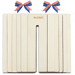 Цвет Древесины Шаблоны для изготовления деревянных луков, бант инструмент для самостоятельного изготовления, деревесиные, 14.9~15x4.95~17x0.65~0.7 см, 6 шт / комплект