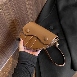Camel DIY PU Leather Lady Bag Making Kits, Shoulder Bags Kit for Beginners, Camel, 11x14x6cm