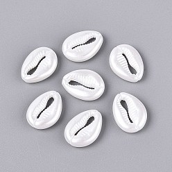 Кремово-белый Абс пластмассовые жемчужные подвески, формы раковины, кремово-белые, 18x13x4.5 мм, отверстие : 2 мм, Около 847 шт / 500 г