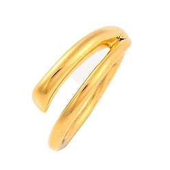 Золотой Ионное покрытие (IP) 304 кольца на палец из нержавеющей стали для женщин, золотые, 8.5 мм, размер США 7 (17.3 мм)