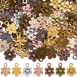 (52) Непрозрачная лаванда 140 шт 7 цвета подвески из сплава в тибетском стиле, , разноцветные, 13.5x9.5x2 мм, отверстие : 1.8 мм, 20 шт / цвет