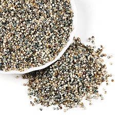 Папайя Оранжевый Цилиндрические стеклянные бусины Пикассо, окрашенные распылением, papayawhip, 1x1.7 мм, отверстие : 0.9~1 мм