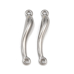 Нержавеющая Сталь Цвет 304 подвески из нержавеющей стали, итальянские рога, не тускнеет, цвет нержавеющей стали, 31.5x5.5x4 мм, отверстие : 1.6 мм