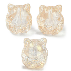 Кукурузный Шелк Прозрачная аэрозольная краска стеклянные шарики, лиса, цвет колоса кукурузы, 15x14x13.5 мм, отверстие : 1.2 мм