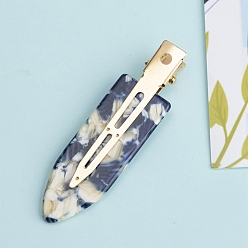 Полуночно-синий Заколки из кожи аллигатора из ацетата целлюлозы, аксессуары для волос для женщин и девочек, темно-синий, 67x19 мм