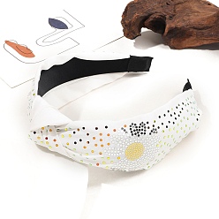 Белый Тканевые резинки для волос с пайетками, аксессуары для волос для женщин и девочек, белые, 170x125x30 мм