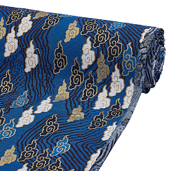 Синий 1м хлопковая ткань в японском стиле, аксессуары, облачный узор, синие, 1500x0.2 мм