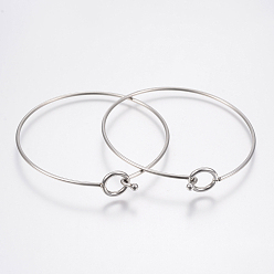 Stainless Steel Color 304 Stainless Steel Expandable Bangle Making, Stainless Steel Color, 2-3/8 inchx2-1/2 inch(60x63mm)