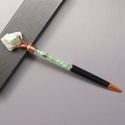 Зеленый Авантюрин Ручка из натурального зеленого авантюрина, офисные принадлежности, 170 мм