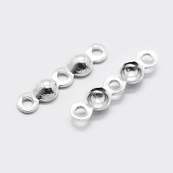 Серебро 925 стерлингового серебра крышки бисера советы узел, серебряные, 10.5x2.5x1 мм, отверстие : 0.8 мм, внутренний диаметр: 1.5 мм, 400 шт / 10 г