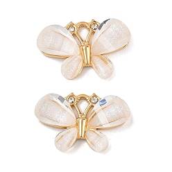 Античный Белый 304 подвески из нержавеющей стали, бабочка, cmолой, вакуумное покрытие pvd, реальный 18 k позолоченный, старинный белый, 13x20x4 мм, отверстие : 3x2 мм