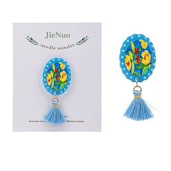 Oval Акриловая магнитная игла-штифт, магнитный держатель ловушки, плоско-круглые, для принадлежностей для вышивки крестом, овальные, 101x93 мм