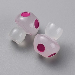 Камелия Украшение дисплея светящейся смолой, светящиеся в темноте украшения, гриб, фиолетовые, 17x14 мм