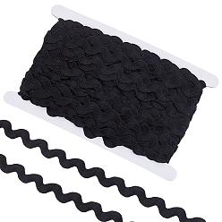 Черный Полипропилен, многоцветная изогнутая боковая полоса, с картонной карточкой, чёрные, 3/4 дюйм (19 мм), около 27.00 ярдов (24.69 м) / комплект