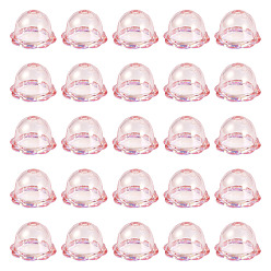 Pink 30 шт., акриловые колпачки с УФ-покрытием, цветок, розовые, 24x15.5 мм, отверстие : 3 мм, внутренний диаметр: 16.5 мм