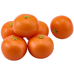 Dark Orange Plastic Orange Display Decorations, Micro Landscape Decoration Accessories, Dark Orange, 43~45x36.5mm