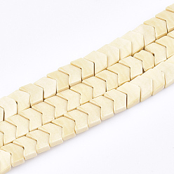 Белый Навахо Природный агат бисер нитей, окрашенные, V shape / chevron, навахо белый, 7.5~8x8x2.5 мм, отверстие : 1 мм, около 74~76 шт / нитка, 15.3 дюйм