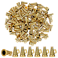 Античное Золото 90 шт. Подвески из сплава в тибетском стиле, труба, античное золото , 11x15 мм