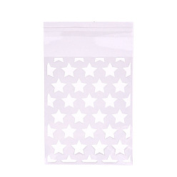 Белый 50Прозрачные пластиковые целлофановые пакеты прямоугольной формы., сумки со звездным принтом для упаковки открыток, белые, 13x8 см, мешок: 10x8 см, односторонняя толщина: 1.2 мил(0.03мм)