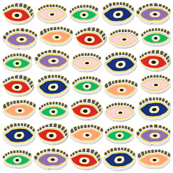 (52) Непрозрачная лаванда 200 бусины из полимерной глины ручной работы., глаз, разноцветные, 6~8x9.5~12x4~5 мм, отверстие : 1.6 мм