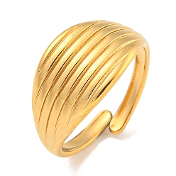 Настоящее золото 18K Ионное покрытие (IP) 304 широкие манжетные кольца из нержавеющей стали для женщин, реальный 18 k позолоченный, 10 мм