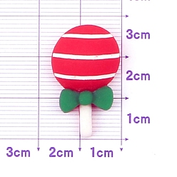 Леденец Рождественская серия из непрозрачной смолы декодирует кабошоны, леденец, 30x20 мм