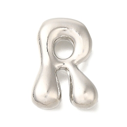 Letter R Стойки обшивки латунные подвески, без кадмия и без свинца, подвески с буквой az~z, Буква R, 23x16.5x6.5 мм, отверстие : 2.5x3 мм