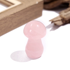 Розовый Кварц Натуральный розы украшения кварц дисплей, украшения для дома, гриб, 22x36 мм