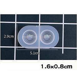 Белый Силиконовые формы глазки куклы своими руками, для уф-смолы, изготовление эпоксидной смолы, белые, 51x29 мм, Внутренний диаметр: 16 мм и 8 мм