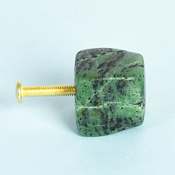 Ruby in Zoisite Ruby in Zoisite Drawer Knobs, Drawer Pulls Handle, Iron Screw, for Home, Cabinet, Cupboard and Dresser, 20~30mm