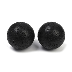 Лавовый камень Бусины сферы из натуральной лавы, нет отверстий / незавершенного, круглый шар бисером, 40 мм