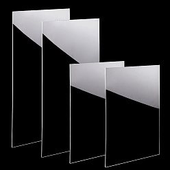 Clear PandaHall Elite 4pcs 2 Style DIY Acrylic Board, for DIY Tip Cards, Rectangle, Clear, 2pcs/style