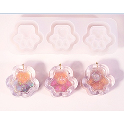 Paw Print Силиконовые формы, формы для литья подвесок, для уф-смолы, изготовление изделий из эпоксидной смолы, отпечаток лапы, отпечаток лапы, 45x132x21 мм