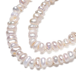 Seashell Color Natural Cultured Freshwater Pearl Beads, Potato, Seashell Color, 1.5~2.5mm, Hole: 0.5mm, about 226~229pcs/strand, 13.98inch~14.06 inch(35.5~35.7cm)